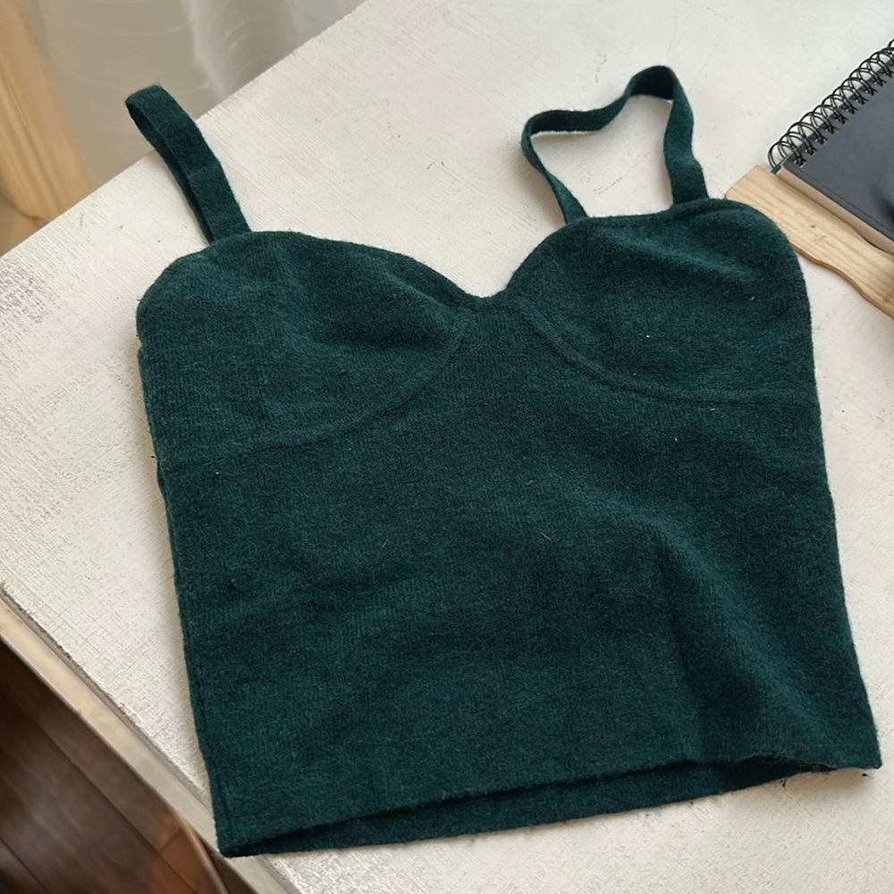 Aritzia Wilfred Sicily Sweater top Forest Green